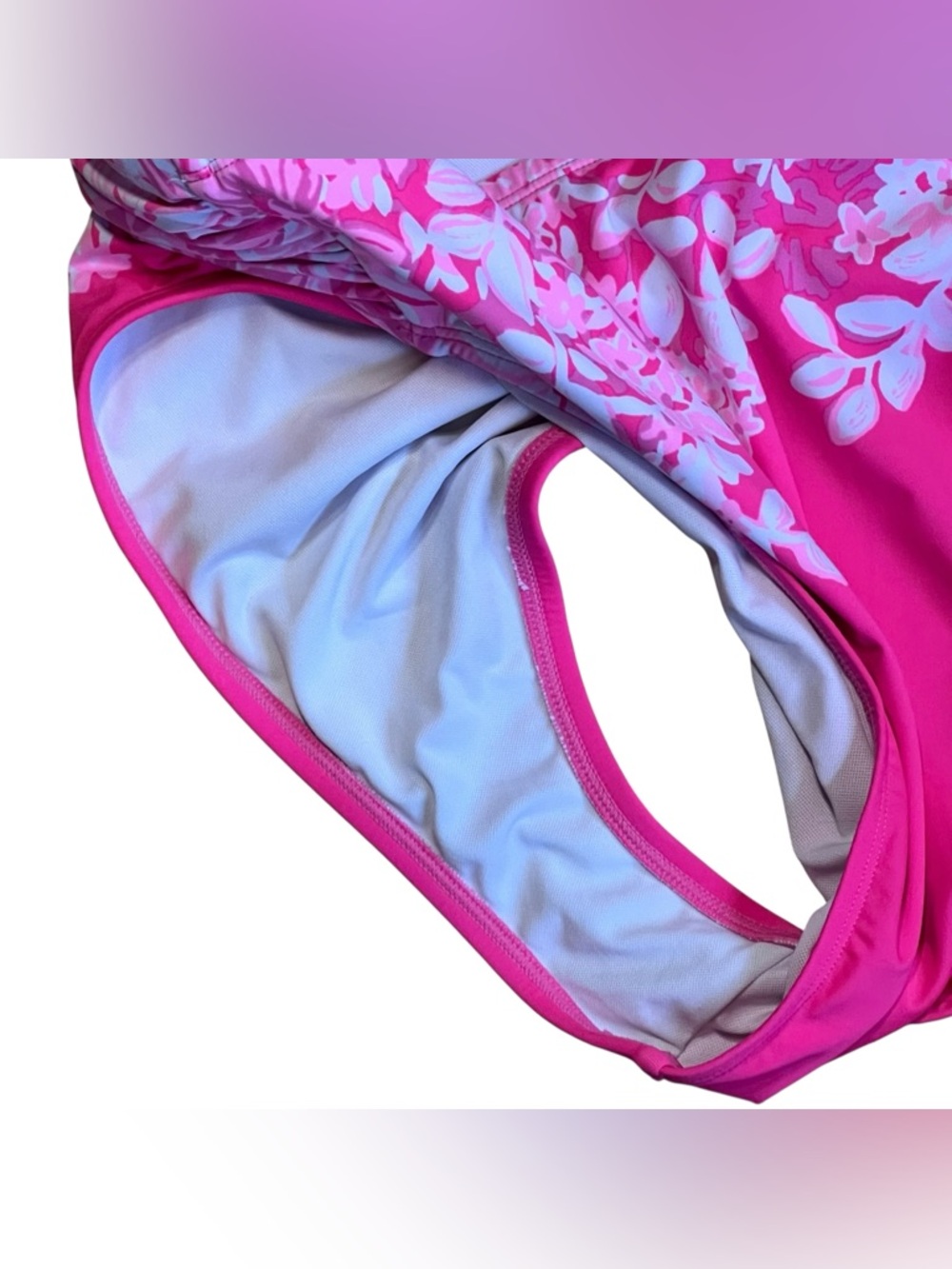 Lilly Pulitzer Women’s 10 Pink White Two Piece Bandeau Bikini Set Aislyn Yarrow - Picture 11 of 12